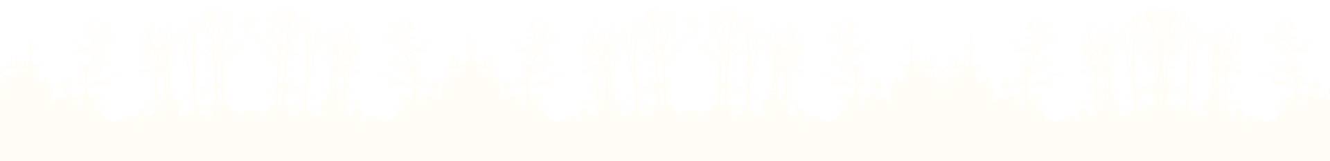 White trees on a green background.